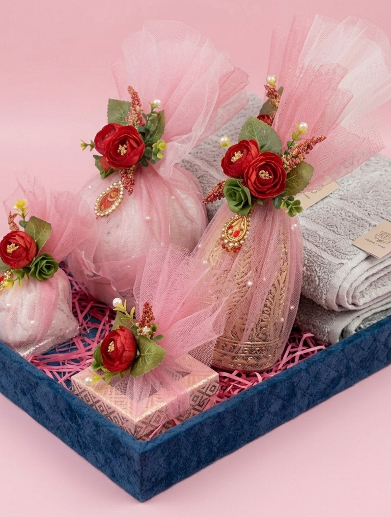 Pink Theme Roqa Shagun Set