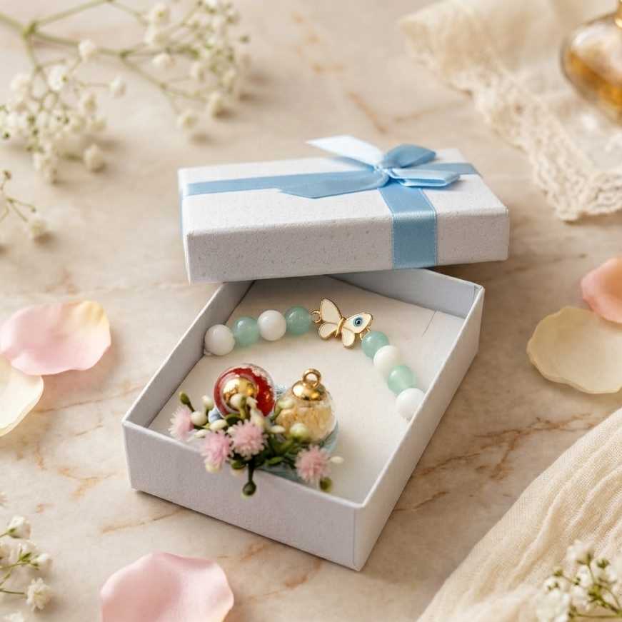 Butterfly Charm Rakhi Gift Set