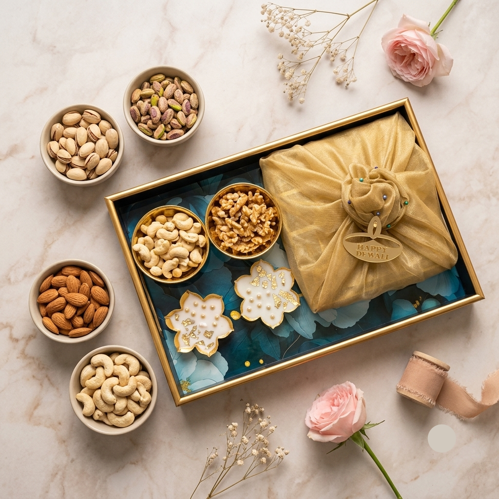 Scented Candle with Treat Tray Hamper