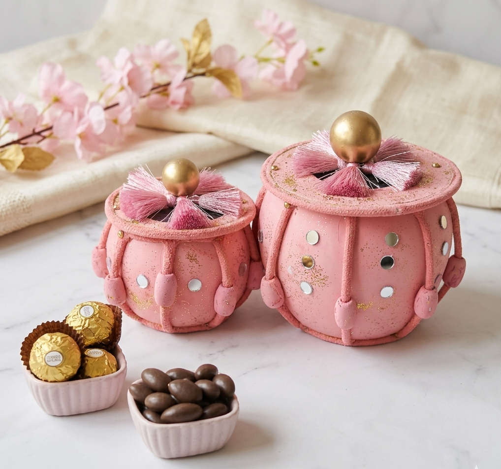 Pink Tabla Gift Container