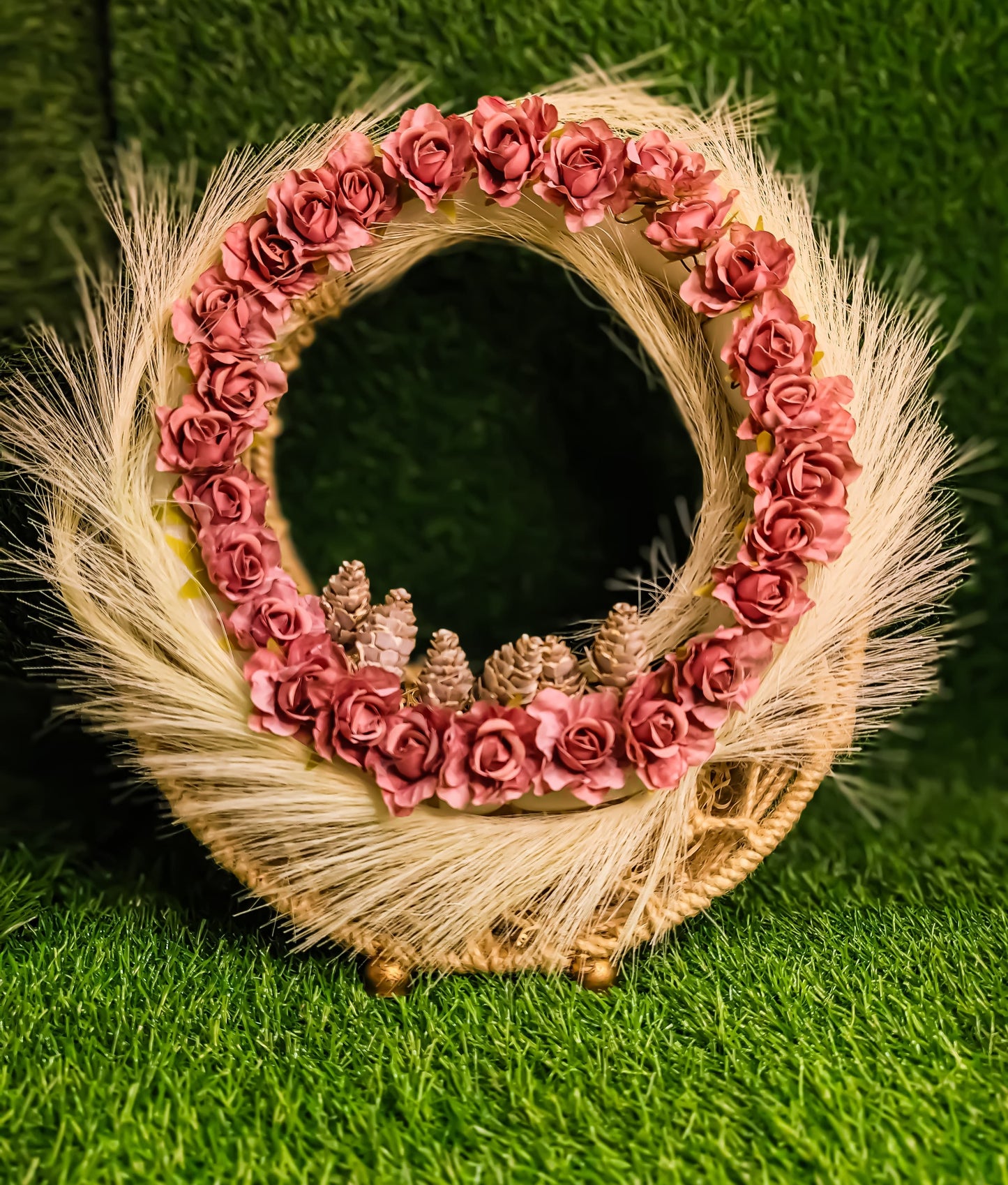 Buy Premium Off-White Jute & Metal Gift Basket – SPARSH Handmade Multi-Occasion Basket