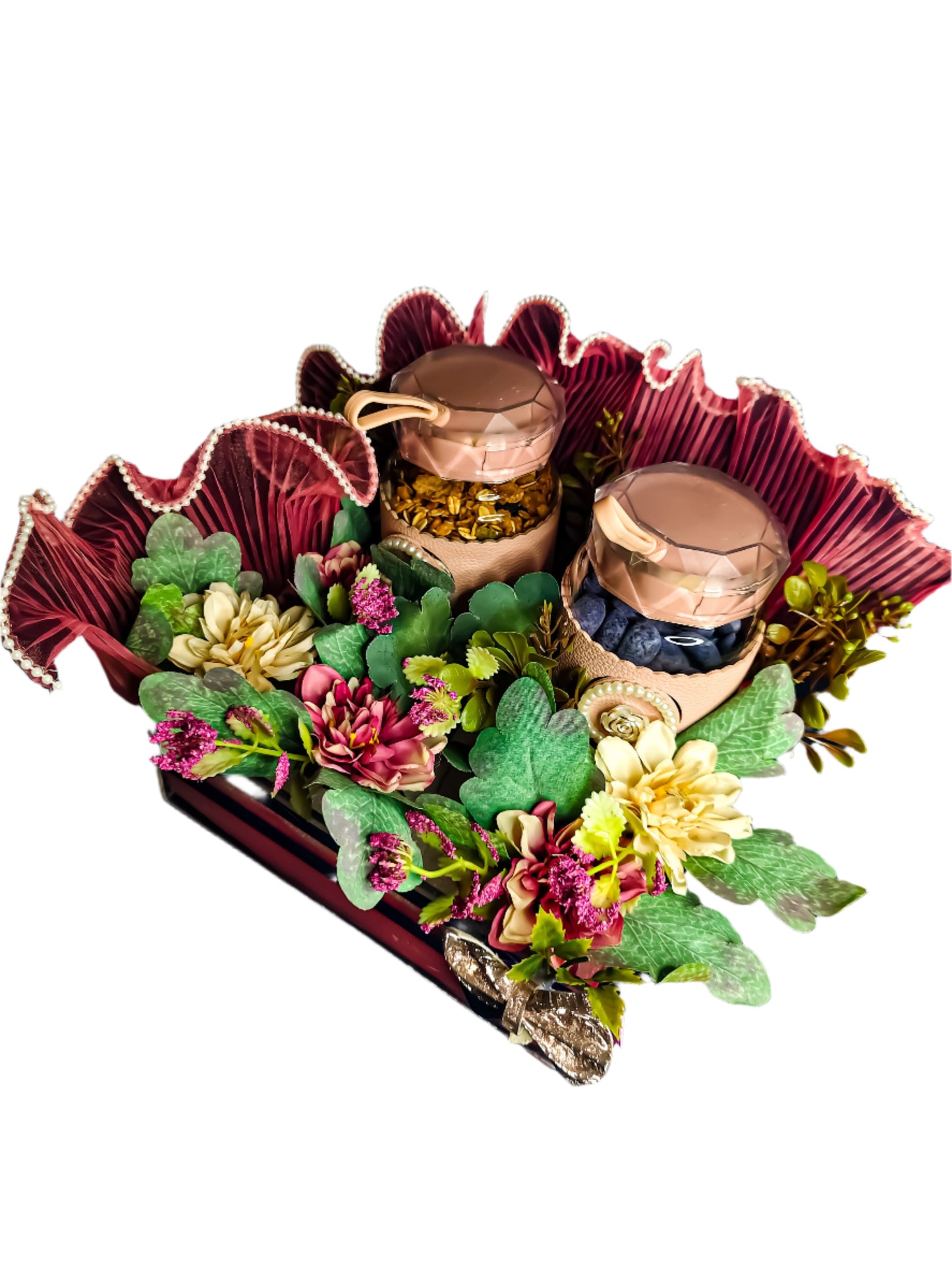 Acrylic Tray Bouquet Dry Fruit Gift Hamper