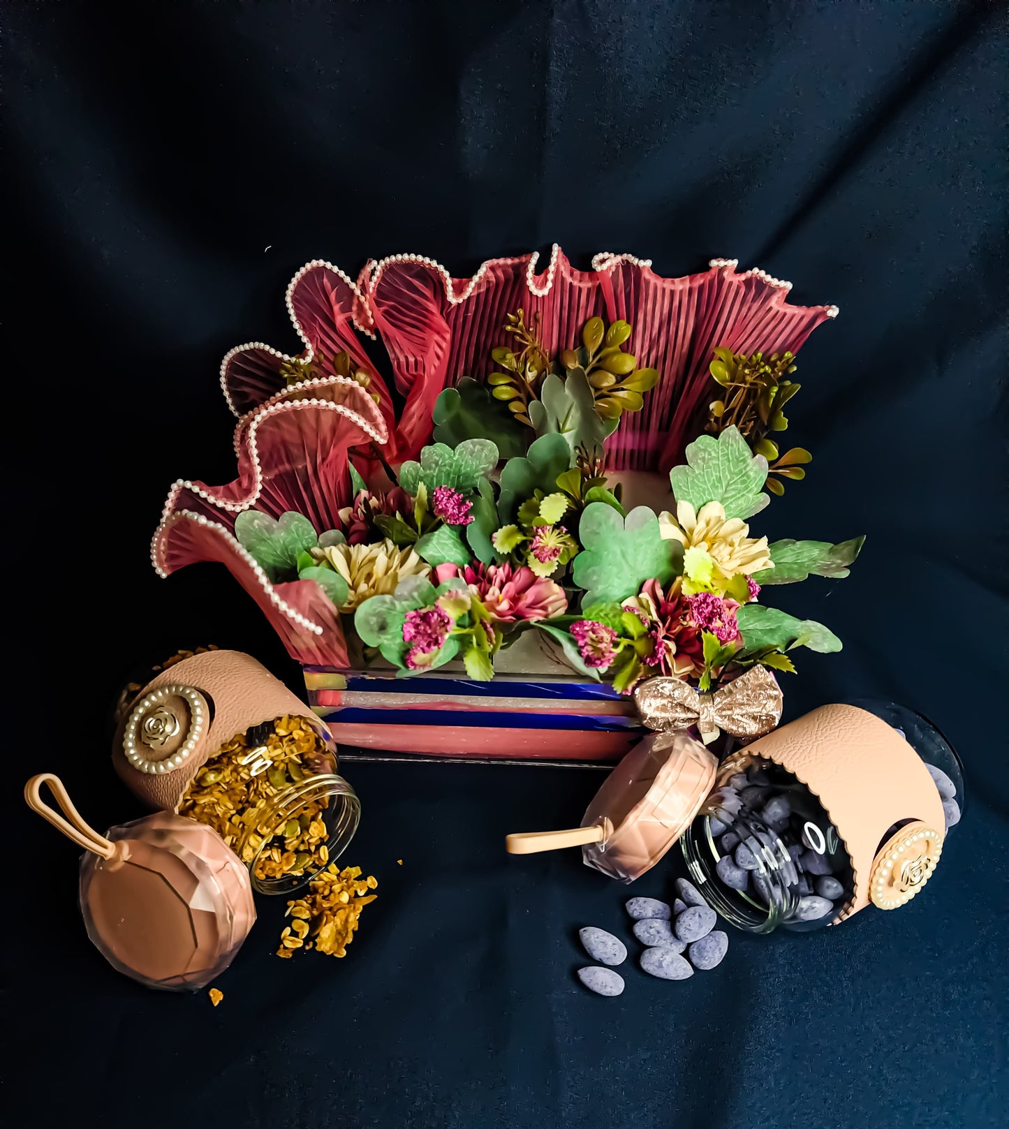 Acrylic Tray Bouquet Dry Fruit Gift Hamper