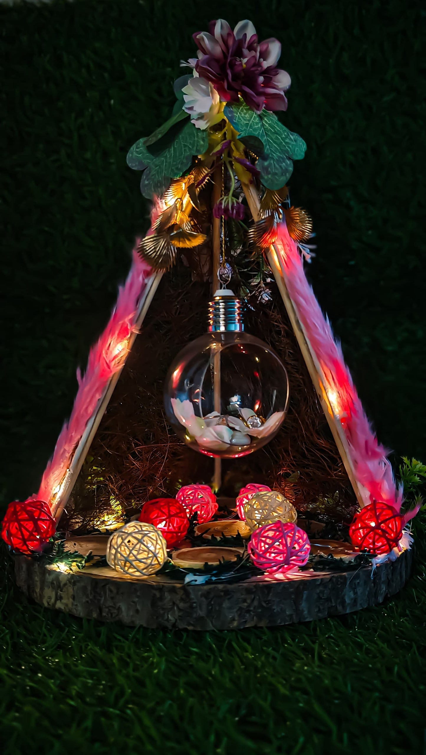 Buy Garden Vow Ring Platter – Multicolor Handmade Engagement Ring Tray for Wedding or Roka