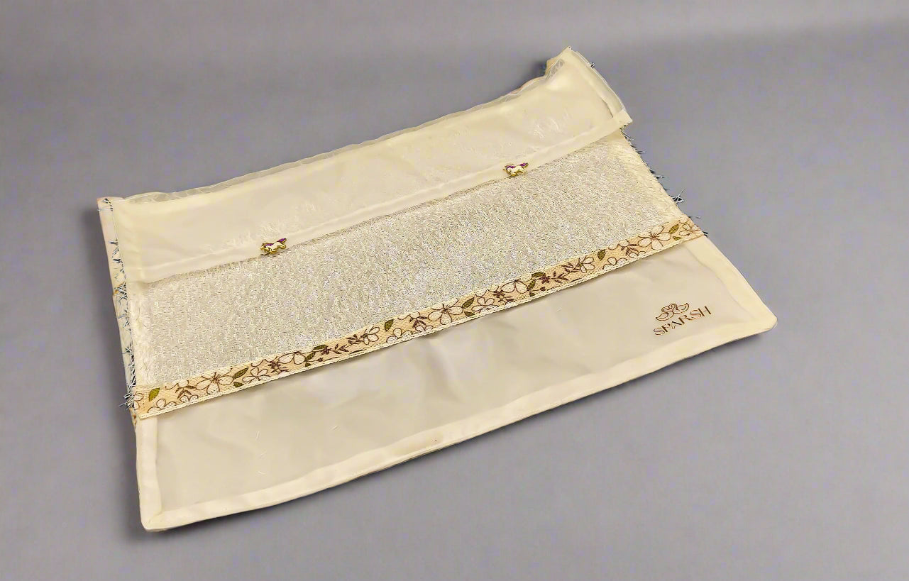 Buy White Organza Baby Clothing Bag – Baby Garment Pouch for Baby Shower &Gifting