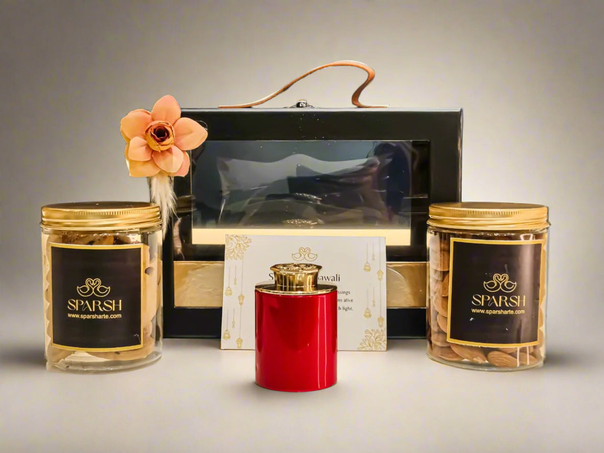 Buy Acrylic Black Rectangle Gift Box – Dry Fruits & Luxury Mukhwas Hamper for Festive Gifting