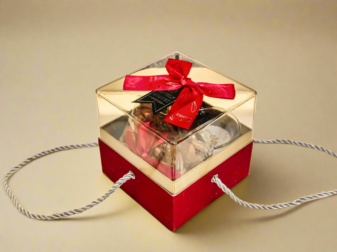 Buy Luxury Acrylic Gift Box – Almonds, Scented Candle & Premium Mukhwas for Festive Gifting