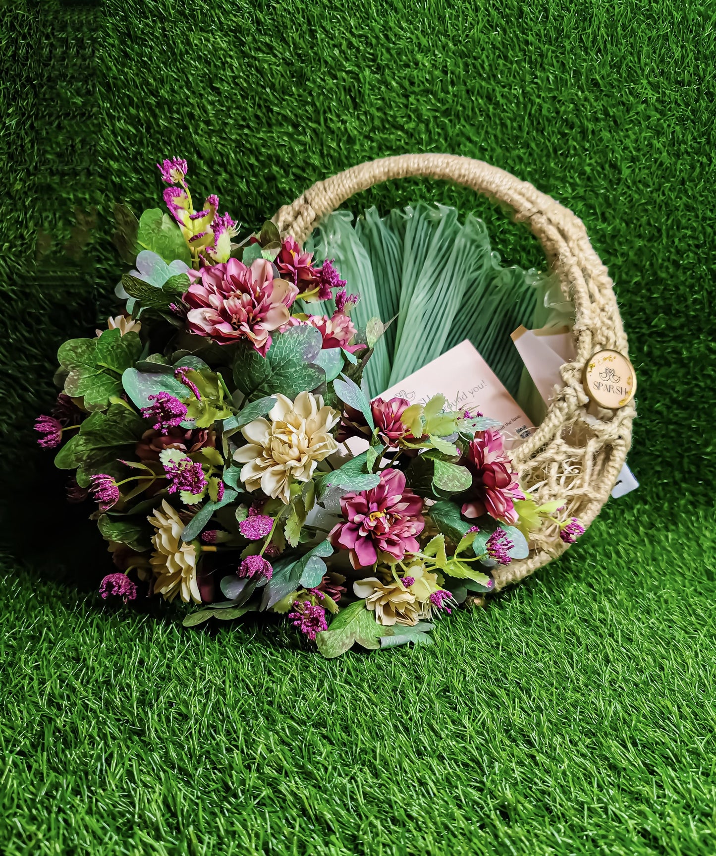 Floral Fruit Basket Bouquet