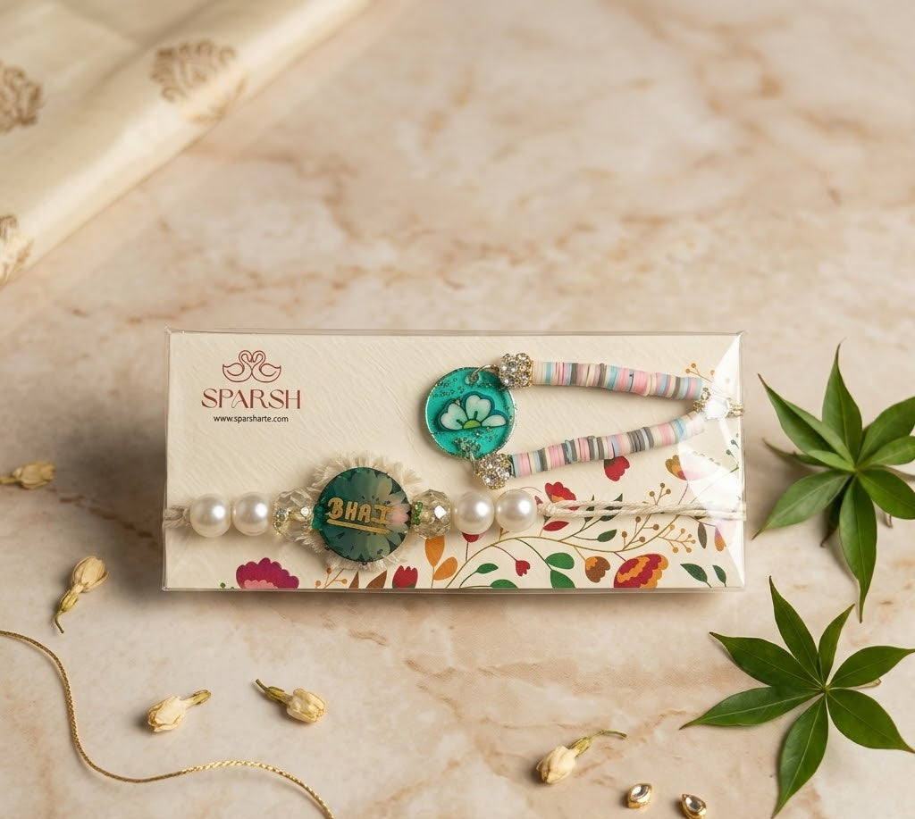 Bhaiya Bhabhi Resin Rakhi Set