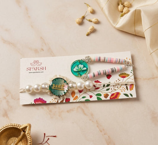 Bhaiya Bhabhi Resin Rakhi Set