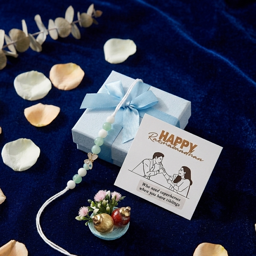 Butterfly Charm Rakhi Gift Set