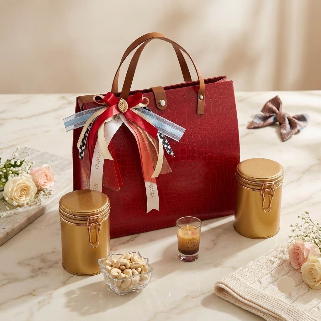 Luxury Maroon Festive Gift Bag