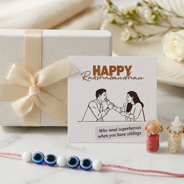 Evil Eye Kids Rakhi Gift Set