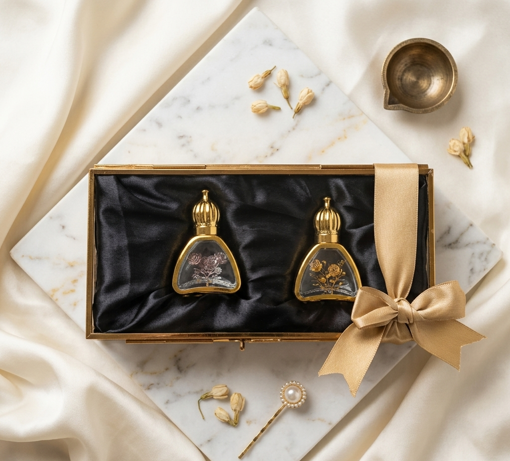 Glass Case with Attar Fragrances