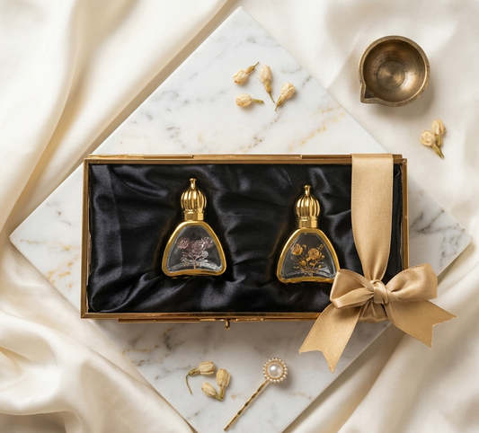 Glass Case with Attar Fragrances