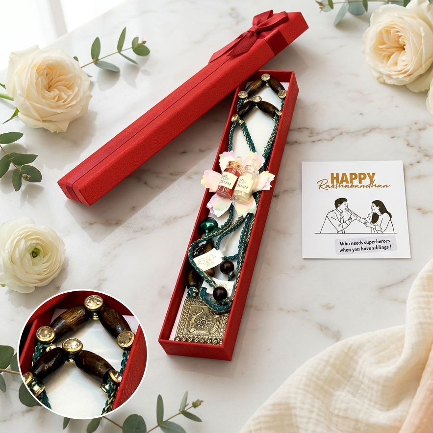 Bhai & Bhabhi Rakhi with Antique Touch