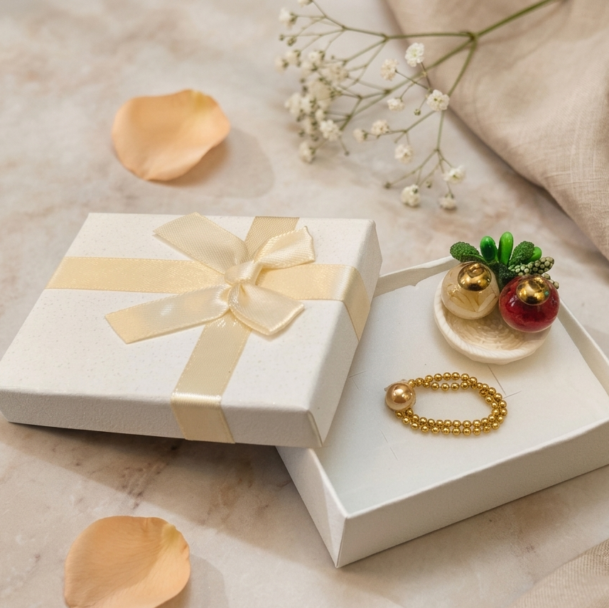Gold Bracelet Thakur Ji Rakhi Gift Set for Lord Krishna
