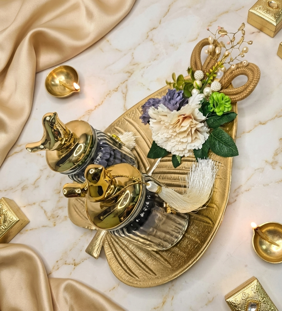 Golden Acrylic Gift Tray