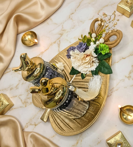 Golden Acrylic Gift Tray