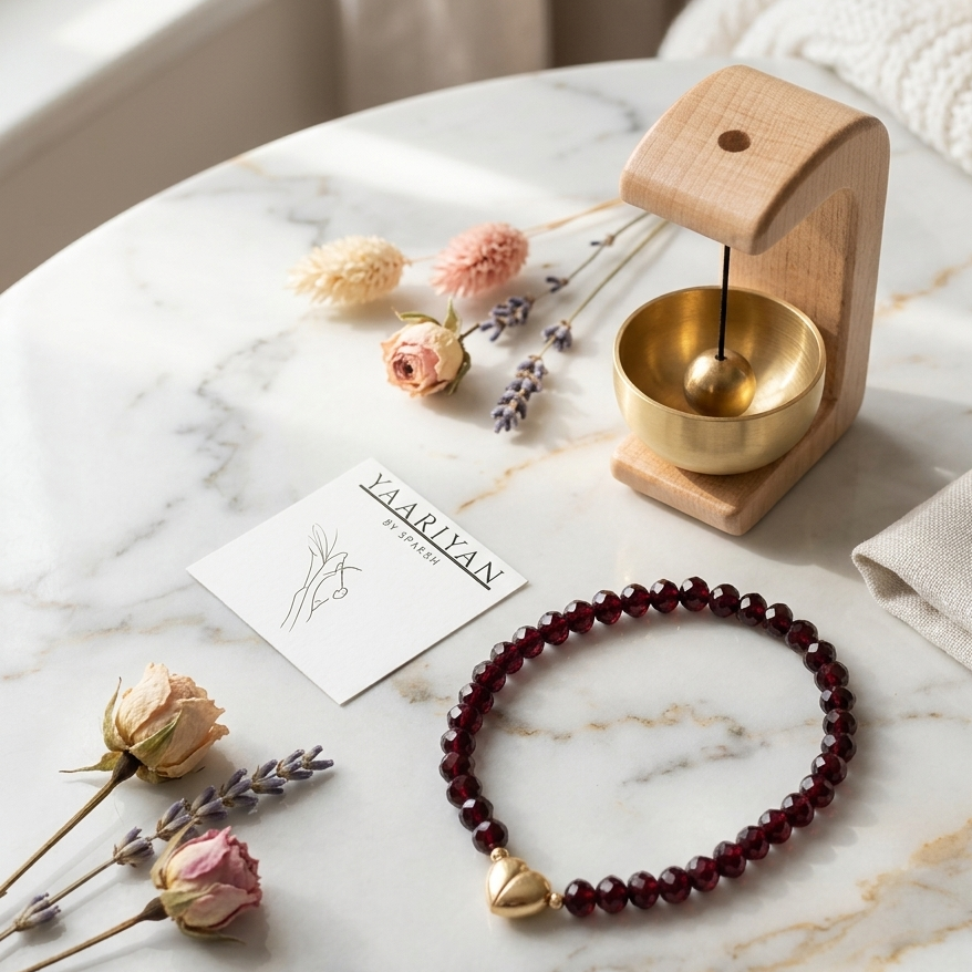 Crimson Heart Crystal Friendship Band Gift Set