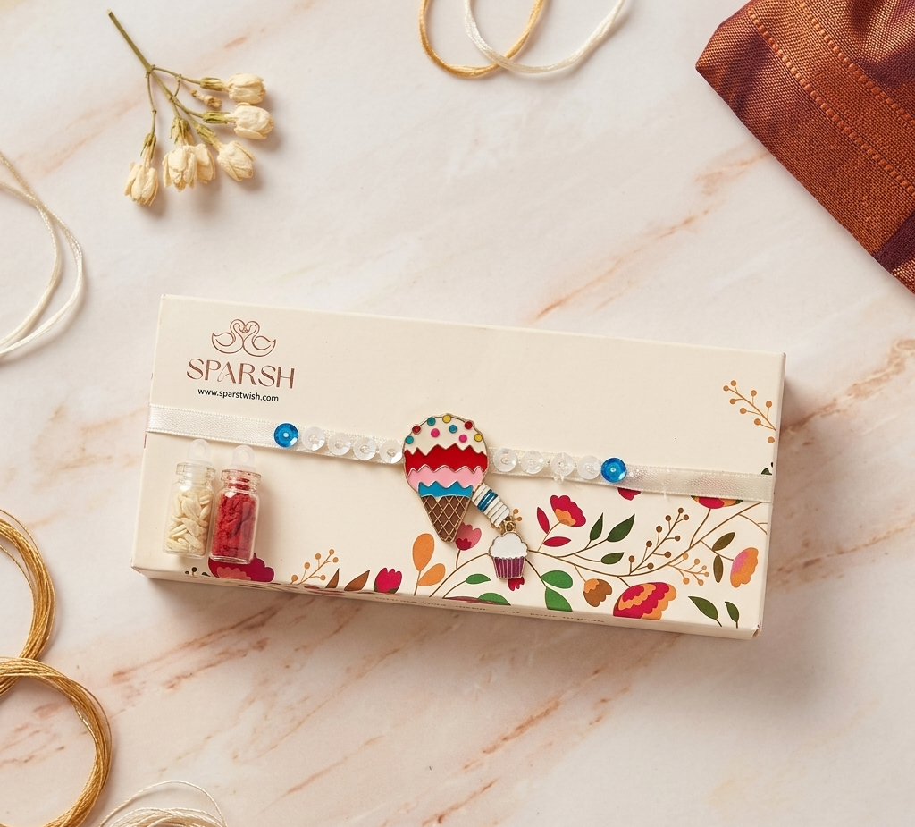 Cute Ice Cream Charm Rakhi for Kids