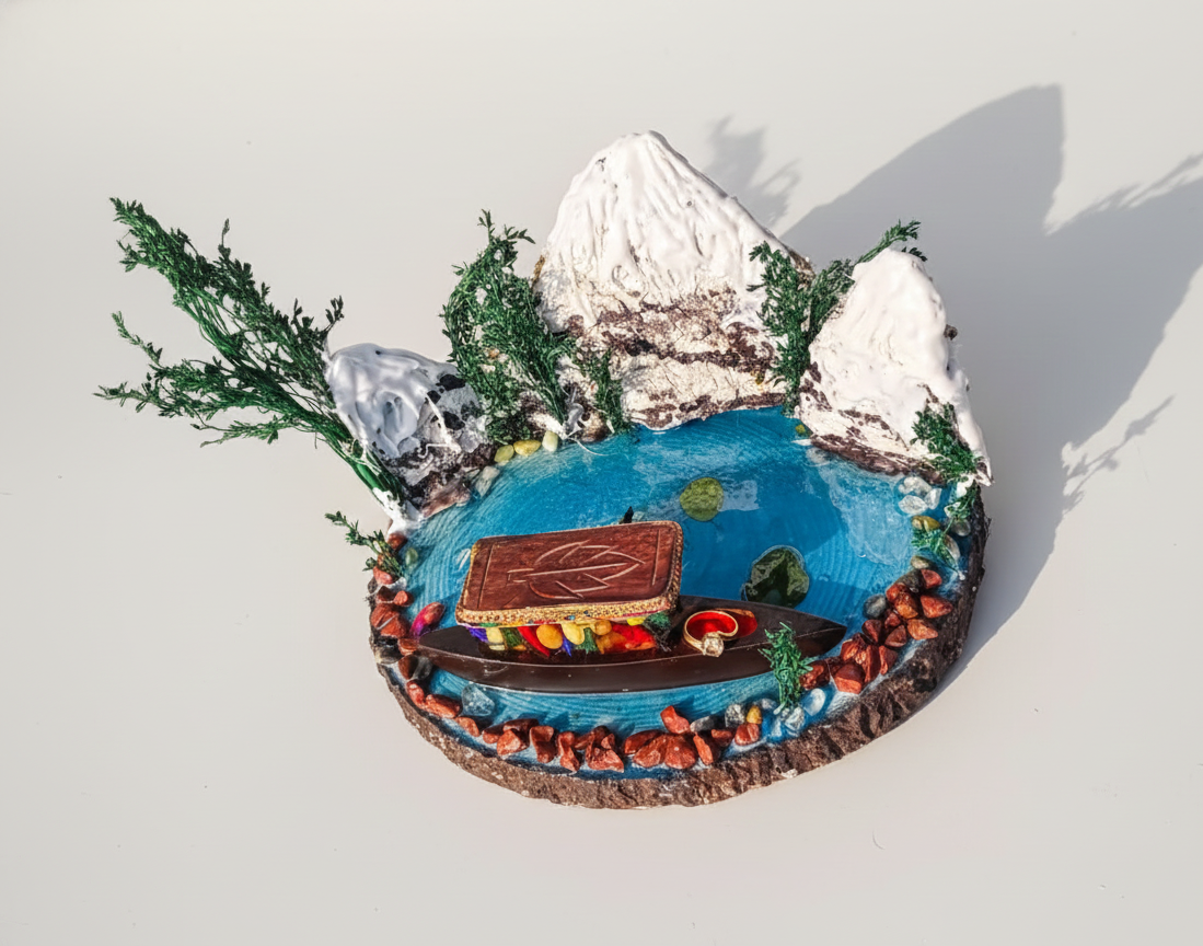 Buy Dal Lake Theme Ring Platter – Cinematic Kashmiri Engagement Platter