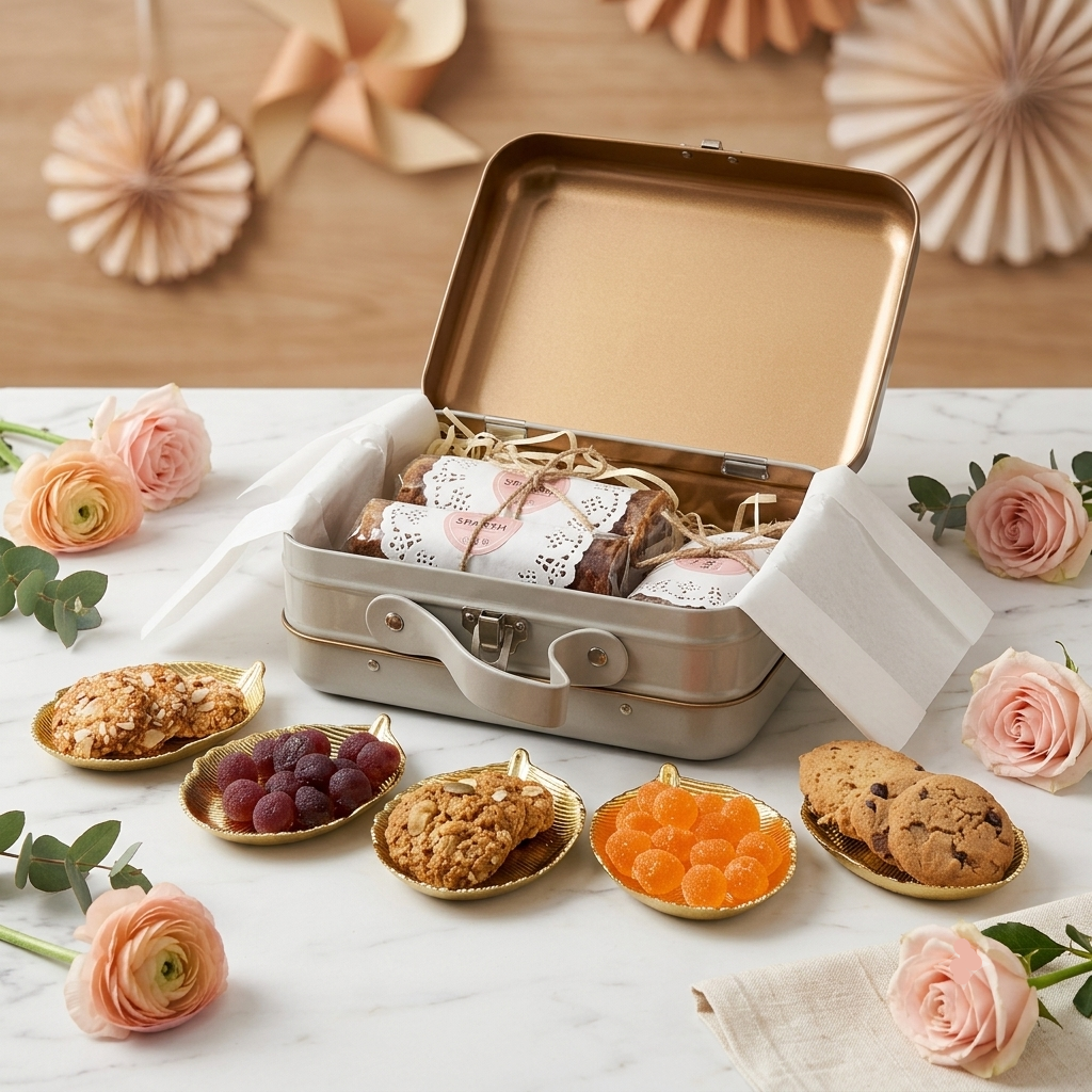 Gourmet Treat Hamper in Tin Suitcase