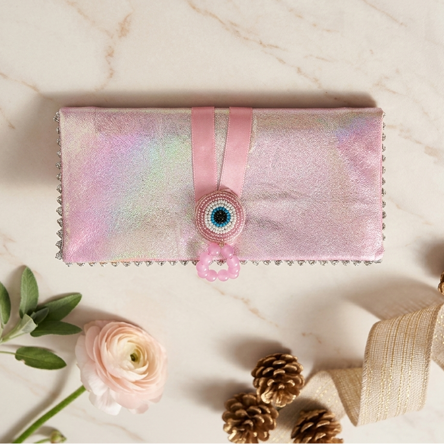 Evil Eye Pink Wedding Envelope