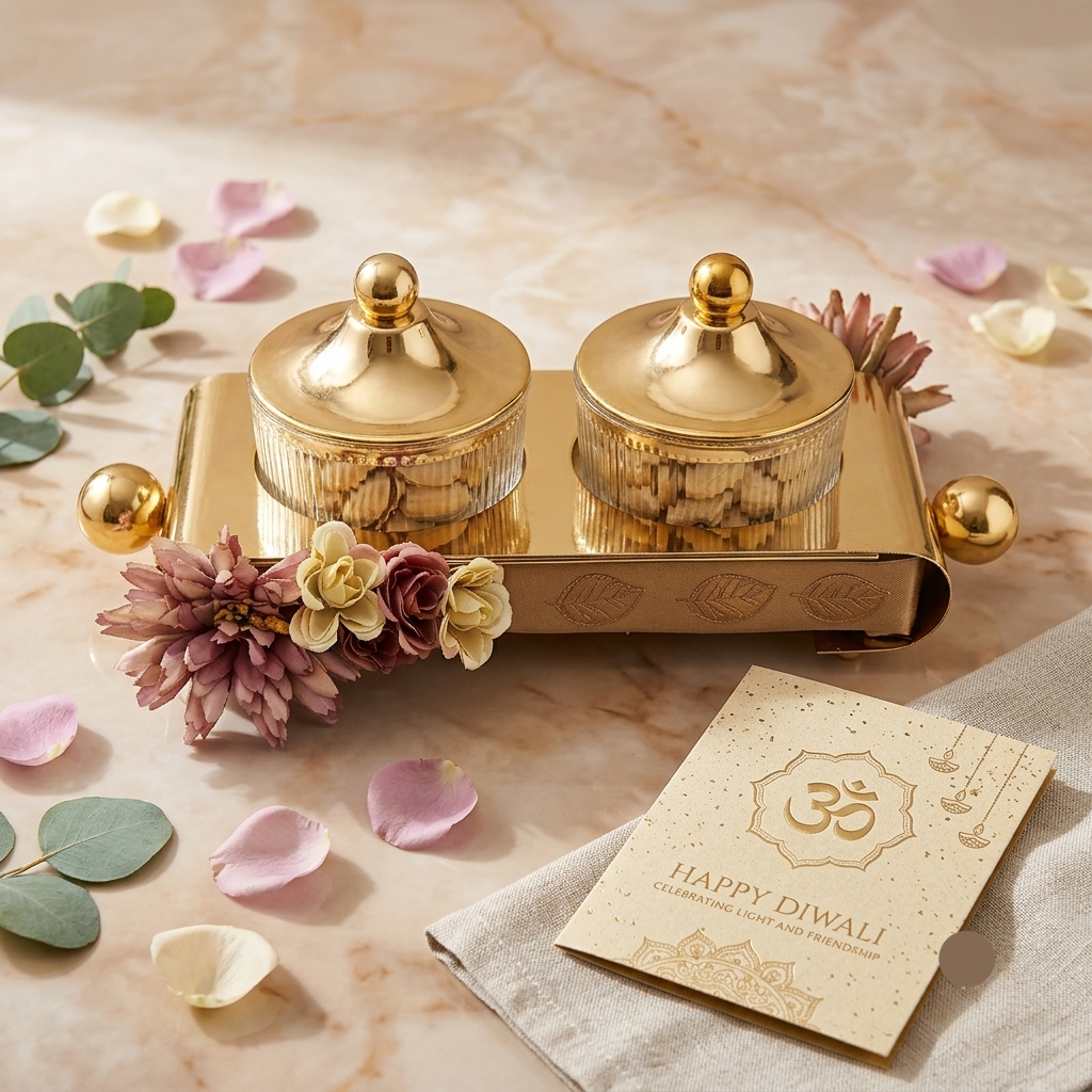 Gold Dry Fruit Serving Hamper