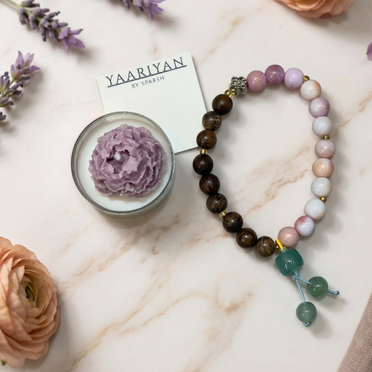 Blossom Scented Candle with Friendship Band