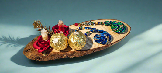 Buy Bhaiya Bhabhi Rakhi Platter Online – SPARSH Peacock Rakhi Set 2025