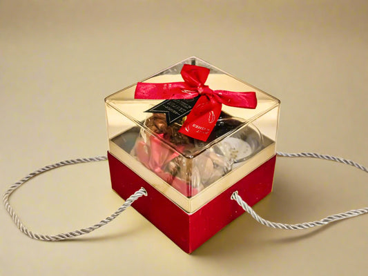Buy Luxury Acrylic Gift Box – Almonds, Scented Candle & Premium Mukhwas for Festive Gifting