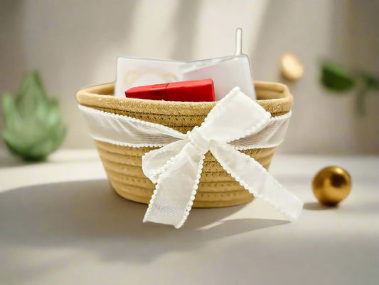 Buy Rope Basket Hamper – Eye Lens Set, Manifestation Book & Stainless Steel Sipper with Straw by SPARSH