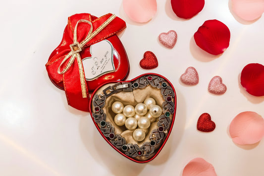 SPARSH Red Heart Antique Bracelet Box