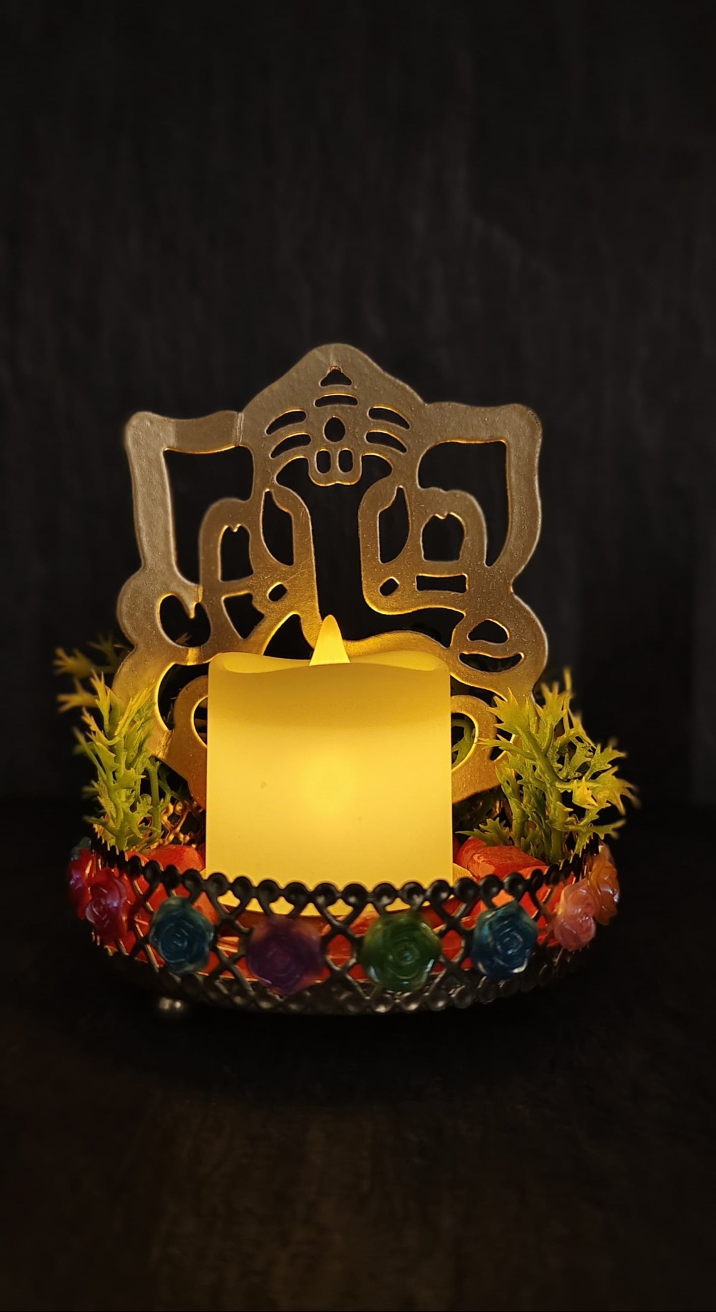 Ganpati Candle Stand Gift