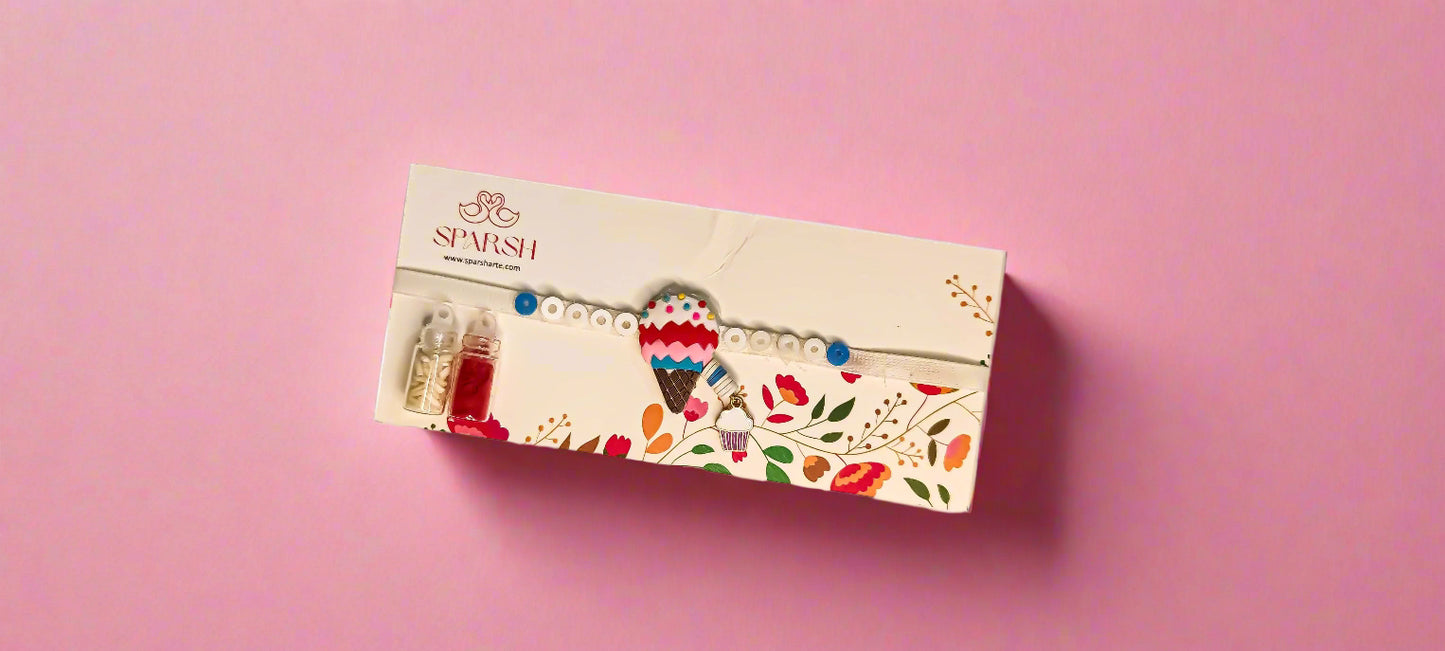 Cute Ice Cream Charm Rakhi for Kids
