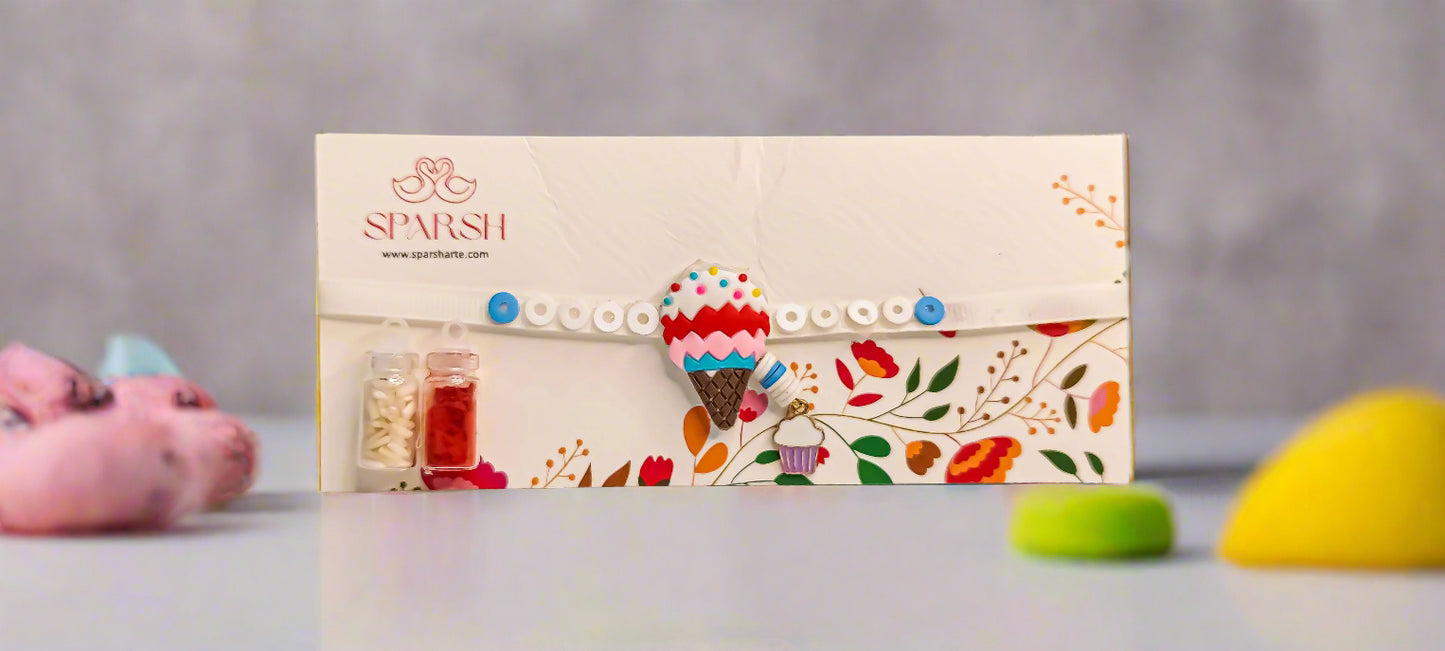 Cute Ice Cream Charm Rakhi for Kids