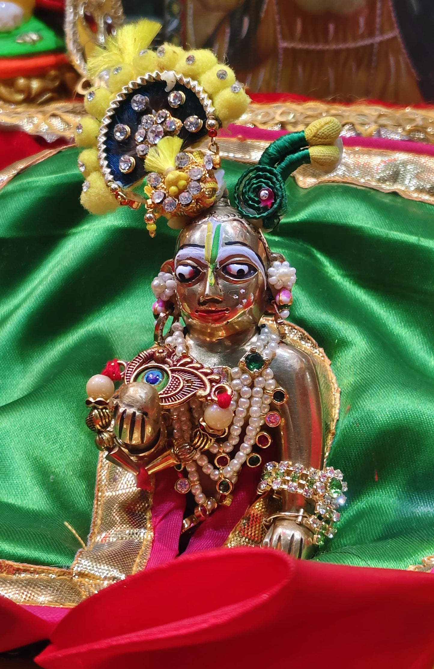 Thakur Ji Rakhi with Marble Puja Thali